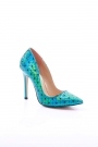 Mavi Hologram Kadın Stiletto Ayakkabı 251-32-100