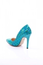 Mavi Hologram Kadın Stiletto Ayakkabı 251-32-100