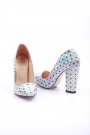 Gümüş Hologram Kadın Stiletto Ayakkabı 251-32-200