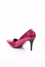 Fuşya Hologram Kadın Stiletto Ayakkabı 251-3211