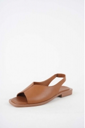 Hakiki Deri Taba Kadın Düz Sandalet 251103503