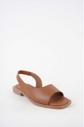 Hakiki Deri Taba Kadın Düz Sandalet 251103506