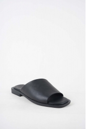 Hakiki Deri Siyah Kadın Düz Terlik 251103609