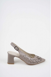 Hakiki Deri Vizon Kadın Topuklu Sandalet 261105502