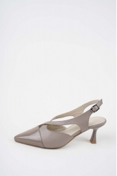 Hakiki Deri Vizon-Vizon Rugan Kadın Topuklu Sandalet 261105505