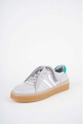 Hakiki Deri Gri-Beyaz-Çimen Süet Kadın Casual Ayakkabı 252108103