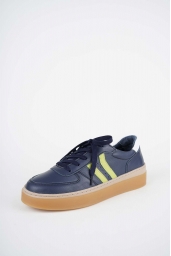 Hakiki Deri Laci-Fıstık Yeşili-Beyaz Kadın Casual Ayakkabı 252108103