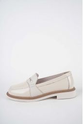 Hakiki Deri Bej Rugan Kadın Casual Ayakkabı 261108103