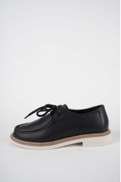 Hakiki Deri Siyah Kadın Casual Ayakkabı 261108104