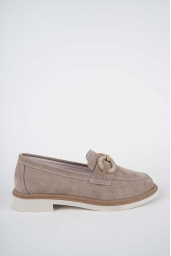 Hakiki Deri Vizon Süet Kadın Casual Ayakkabı 261108105