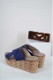 Hakiki Deri Laci Süet Kadın Düz Terlik 231110602