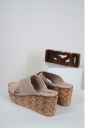 Hakiki Deri Şamp.Süet Kadın Düz Terlik 231110602