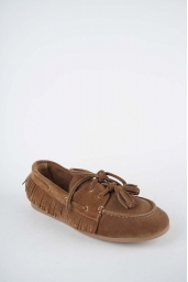 Hakiki Deri Taba Süet Kadın Babet Ayakkabı 261111101