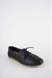 Hakiki Deri Siyah Kadın Babet Ayakkabı 261111102