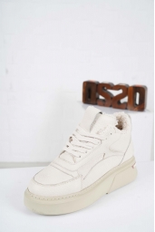 Hakiki Deri Bej Flt. Kadın Sneaker Ayakkabı 232114106