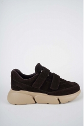 Hakiki Deri Kahve Süet Kadın Sneaker Ayakkabı 252114101