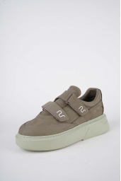 Hakiki Deri Haki Nubuk Kadın Sneaker Ayakkabı 252114102