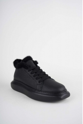 Hakiki Deri Siyah Kadın Casual Bot 252114203