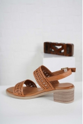 Hakiki Deri Taba Kadın Topuklu Sandalet 241126504