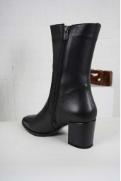 Hakiki Deri Siyah Kadın Topuklu Bot 222127218