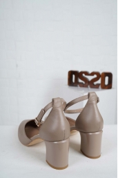 Hakiki Deri Vizon Kadın Bilekten Bağlı Ayakkabı 231127104