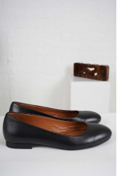 Hakiki Deri Siyah Kadın Babet Ayakkabı 241127104