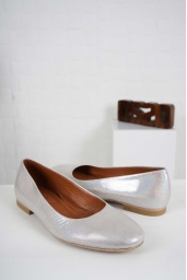 Hakiki Deri Vizon Hologram Kadın Babet Ayakkabı 241127104