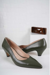 Hakiki Deri Haki Kadın Topuklu Ayakkabı 241127106