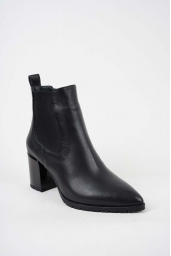 Hakiki Deri Siyah Kadın Kısa Bot 242127206