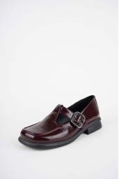 Hakiki Deri Bordo Rugan Kadın Loafer Ayakkabı 252134104
