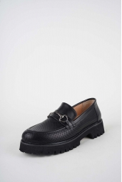 Hakiki Deri Siyah Kadın Casual Ayakkabı 261134101