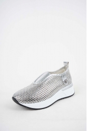 Hakiki Deri Gümüş Kadın Casual Ayakkabı 251136102