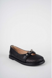 Hakiki Deri Siyah Kadın Casual Ayakkabı 261162100