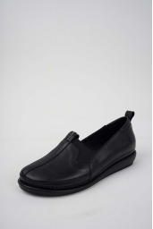 Hakiki Deri Siyah Kadın Comfort Ayakkabı 242177104