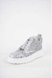 Hakiki Deri Beyaz çiçek Baskılı Kadın Casual Ayakkabı 251186104