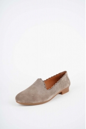 Hakiki Deri Vizon Süet Kadın Babet Ayakkabı 261214101