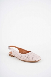 Hakiki Deri Pudra Kadın Burun Kapalı Sandalet 261214510