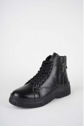 Hakiki Deri Siyah Kadın Casual Bot 242220209
