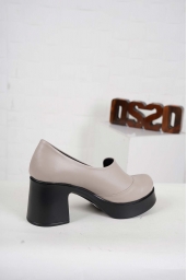 Hakiki Deri Vizon Kadın Topuklu Ayakkabı 242229101