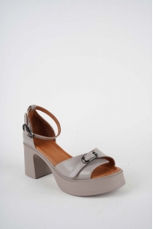 Hakiki Deri Vizon Kadın Topuklu Sandalet 261229501