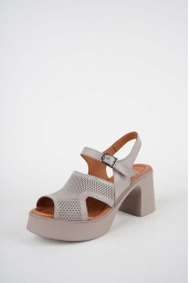 Hakiki Deri Vizon Kadın Topuklu Sandalet 261229502