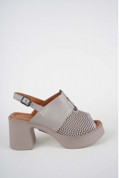 Hakiki Deri Vizon Kadın Topuklu Sandalet 261229505