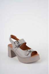 Hakiki Deri Vizon Kadın Topuklu Sandalet 261229506