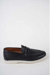 Hakiki Deri Siyah Kadın Makosen Ayakkabı 261507Z102