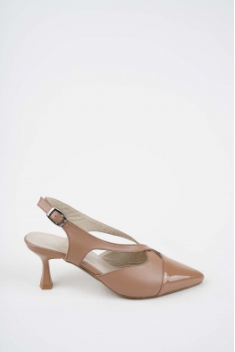 Hakiki Deri Nohut Rugan-Nohut Kadın Topuklu Sandalet 261105505