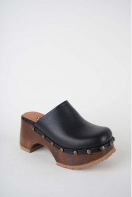 Hakiki Deri Siyah Kadın Topuklu Sabo 261114701