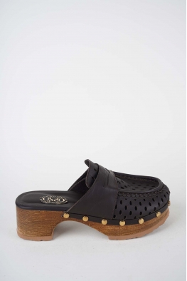 Hakiki Deri Koyu Kahve Kadın Topuklu Sabo 261114704