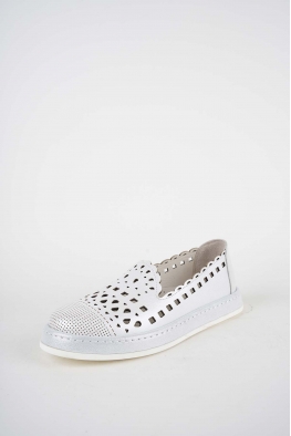 Hakiki Deri Beyaz Sedef Kadın Casual Ayakkabı 261136102