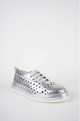 Hakiki Deri Gümüş Kadın Casual Ayakkabı 261136104