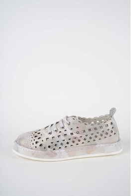 Hakiki Deri Saten Baskılı Kadın Casual Ayakkabı 261136104